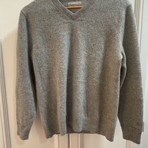 Everlane Cashmere V-Neck Sweater – Gray – Size L